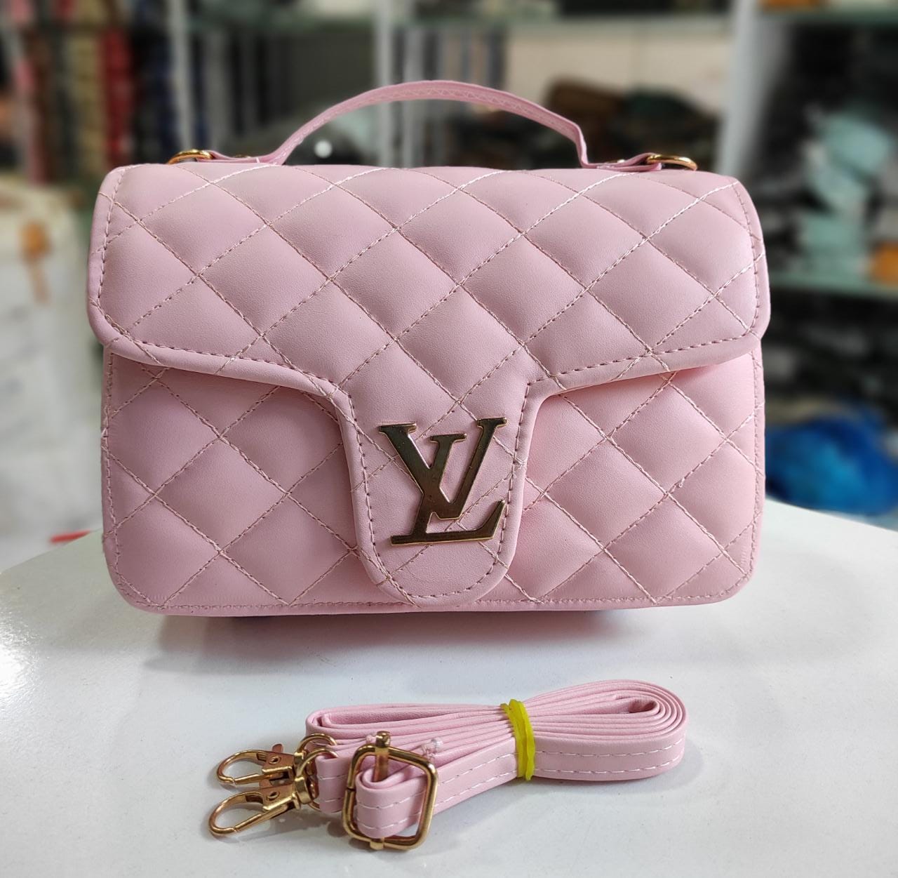 LV stylish embroidery sling bag